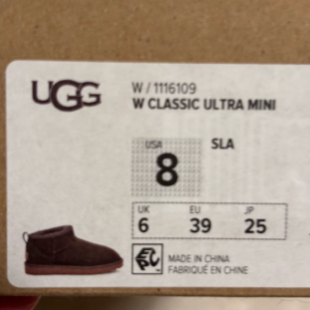 Like New!! UGG Dark Gray Classc Ultra Mini - Picture 6 of 6